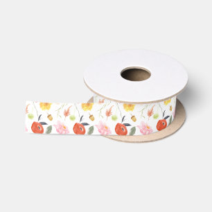 Watercolor Bloemen Satijnen Lint