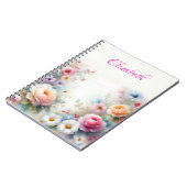 Watercolor Bloemen Schilderen Elegante Sjabloon Sc Notitieboek (Linkerzijde)