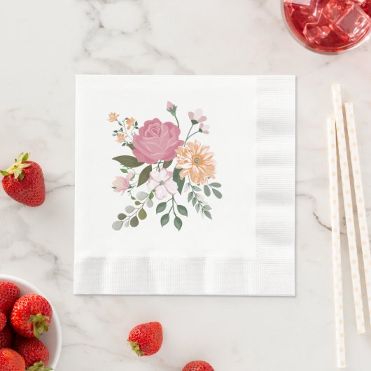 Watercolor bloemen servet (Insitu)
