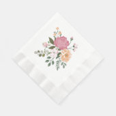 Watercolor bloemen servet (Hoek)