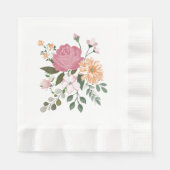 Watercolor bloemen servet (Voorkant)