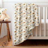 Watercolor Bloemen Sherpa Deken