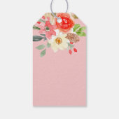 Watercolor Bloemen Sip Sip Hooray Bruiloftsborrel Cadeaulabel (Achterkant)