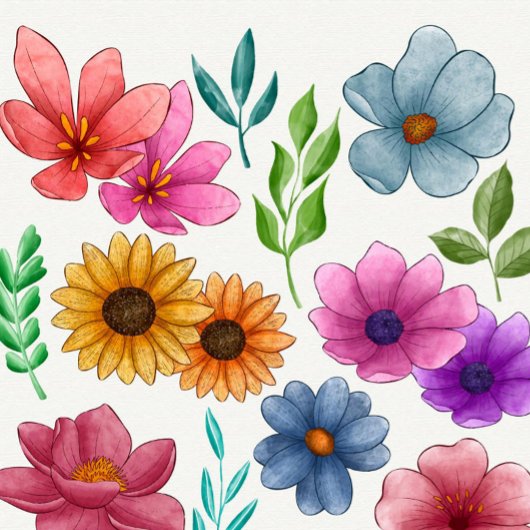 Watercolor Bloemen Slippers Teenslippers