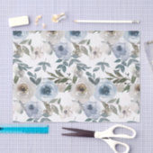 Watercolor Bloemen Stof Bloemblauw Bloem  Halsdoek Tissuepapier (Craft)