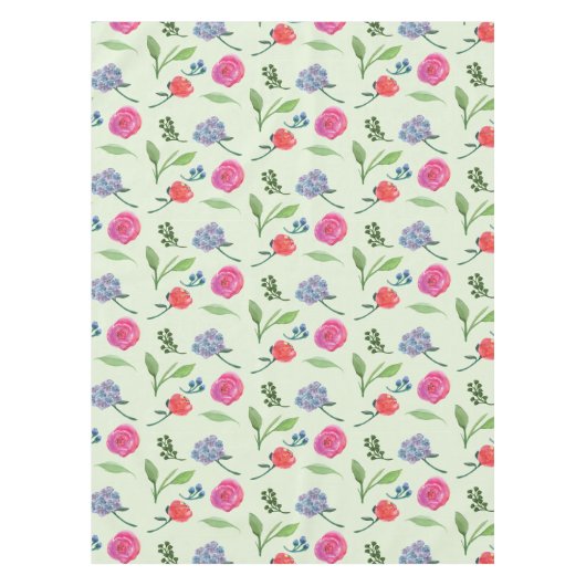 Watercolor Bloemen Tafelkleed (Voorkant)