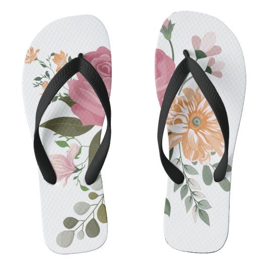 Watercolor bloemen teenslippers (Voetbed)