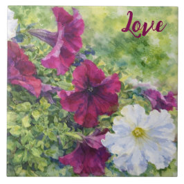 Watercolor Bloemen Tegeltje