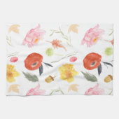 Watercolor Bloemen Theedoek (Horizontaal)