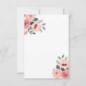 Watercolor Bloemen Theepartij Bruidsdouche Bedankkaart (Achterkant)