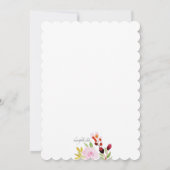 Watercolor Bloemen Uitnodiging (Achterkant)
