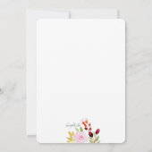 Watercolor Bloemen Uitnodiging Twee (Achterkant)