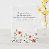 Watercolor Bloemen Voor Condoleance Kaart (Gele Bloem)