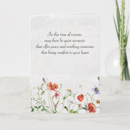 Watercolor Bloemen Voor Condoleance Kaart