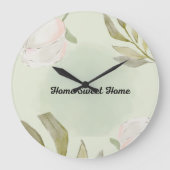 Watercolor Bloemen Wandklok (Voorkant)