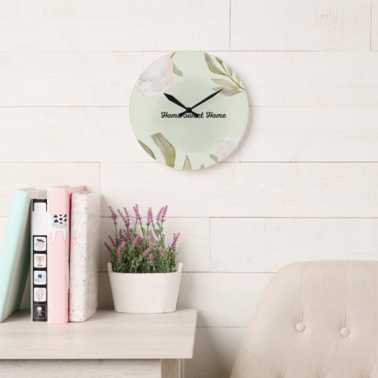 Watercolor Bloemen Wandklok (Leeskamer)