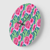 Watercolor Bloemen Wandklok (Hoek)
