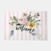 Watercolor Bloemen Welkom Deurmat (Voorkant)