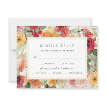 Watercolor Bloemen Zachte Groene Tuin Trouwdag