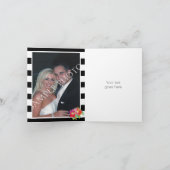 Watercolor bloemen zwart wit trouw Bedankt (Binnen)