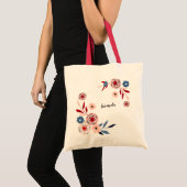 Watercolor bloemenboeket, gepersonaliseerde boodsc tote bag (Voorkant (product))