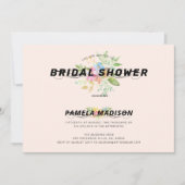 Watercolor bloemenboeket & moderne typografie kaart (Voorkant)