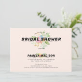 Watercolor bloemenboeket & moderne typografie kaart (Staand voorkant)