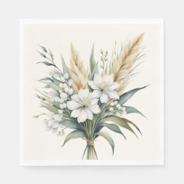 Watercolor Bloemenboeket Servet