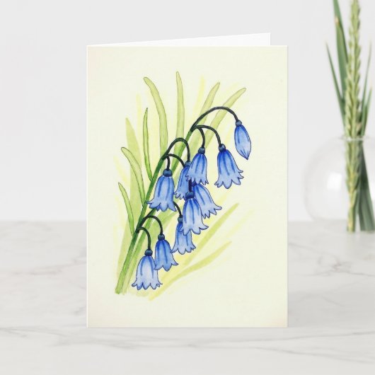 Watercolor Bloemencascade Kaart (Voorkant)