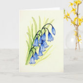 Watercolor Bloemencascade Kaart (Gele Bloem)