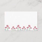 Watercolor bloemendatum ideeën \ Datum-jar Informatiekaartje (Achterkant)