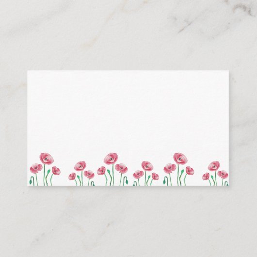 Watercolor bloemendatum ideeën \ Datum-jar Informatiekaartje (Achterkant)