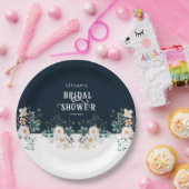 Watercolor Bloemendiepe Bruidsdouche in de Droom Papieren Bordje (Feest)