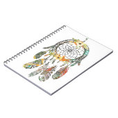 Watercolor bloemendreamcatcher notitieboek (Linkerzijde)