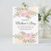 Watercolor Bloemendroom Romantische Moederdagkaart Kaart (Staand voorkant)