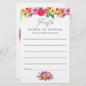 Watercolor Bloemenfeest Bruidsuitnodiging Advies (Voorkant / Achterkant)