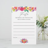 Watercolor Bloemenfeest Bruidsuitnodiging Advies (Staand voorkant)