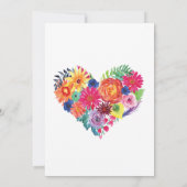 Watercolor Bloemenfeest Bruiloft Kaart (Achterkant)