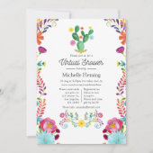 Watercolor Bloemenfeest Virtuele Baby Shower Kaart (Voorkant)