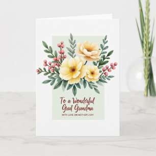 Watercolor Bloemenkaart Oma Kaart