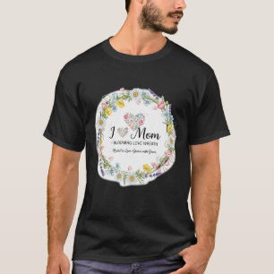 Watercolor Bloemenkrans "Ik hou van mama" T-shirt