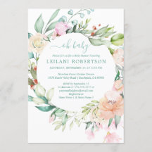 Watercolor Bloemenkrans Oh Baby Pastelkleurige Sho