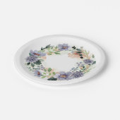 Watercolor Bloemenkrans Papieren Bordje (Gekanteld)