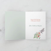 Watercolor Bloemenkransthema Paaskaart Konijnen Kaart (Binnen)