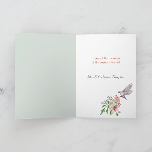 Watercolor Bloemenkransthema Paaskaart Konijnen Kaart (Binnen)