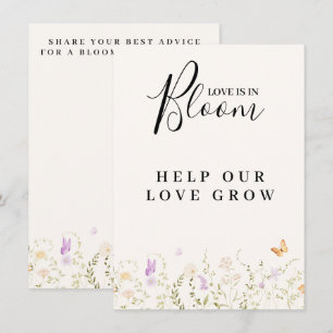 Watercolor Bloemenliefde Is In Bloei Bruiloft Fees Informatiekaartje