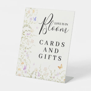 Watercolor Bloemenliefde Is In Bloei Bruiloft Fees Reclamebord Met Voetstuk