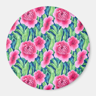 Watercolor Bloemenmagneet Magneet