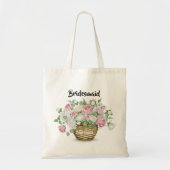 Watercolor Bloemenmand Bruidsfeest Partij Tote Bag (Voorkant)