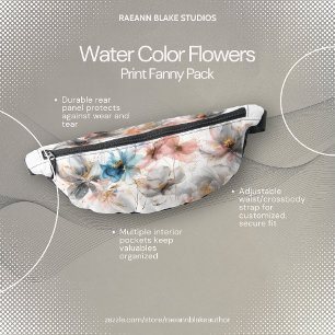 Watercolor Bloemenprint Fanny Pack Heuptasje
